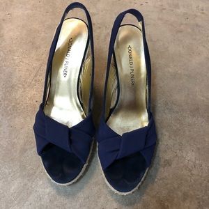 Donald J. Pliner Navy wedges
